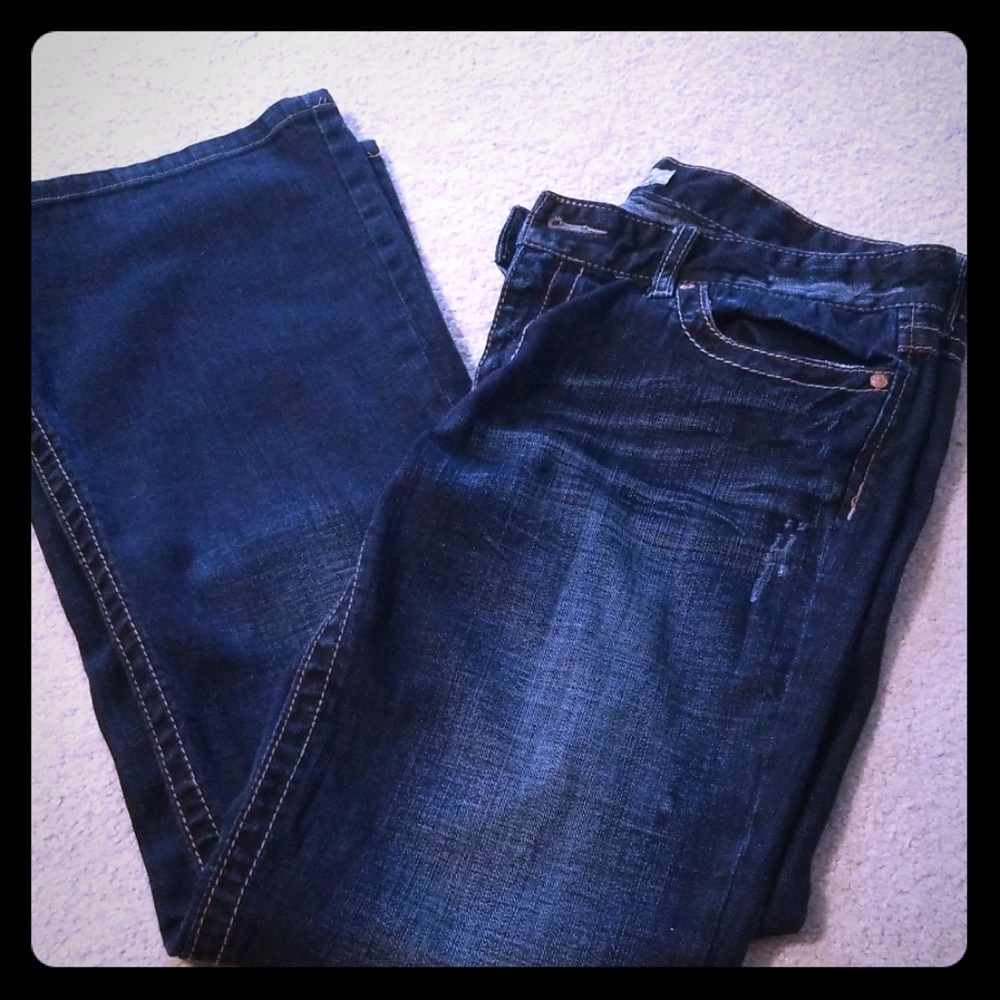 BKE Star Flare Stretch Dark wash Denim Jeans